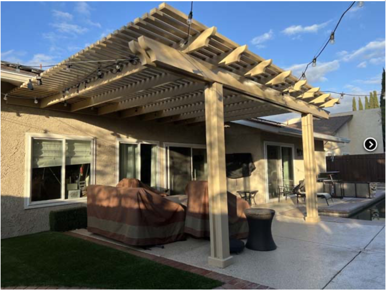 Alumawood Lattice Santa Clarita Pergola